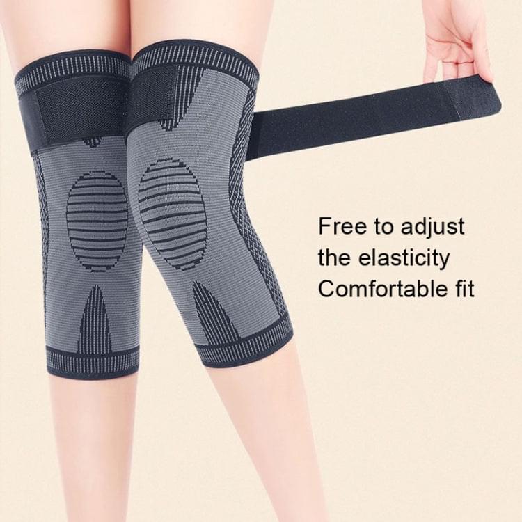 1 Pair Strap Compression Knee Pads Anti-Cold and Anti-Slip Pads, Style: Keep Warm XXL - Eurekaonline