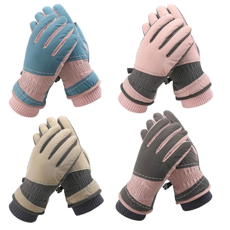 1 Pair WZ-207 Outdoor Warm And Windproof Thickened Cycling Sports Anti-fall Gloves(Coffee Gray) - Eurekaonline