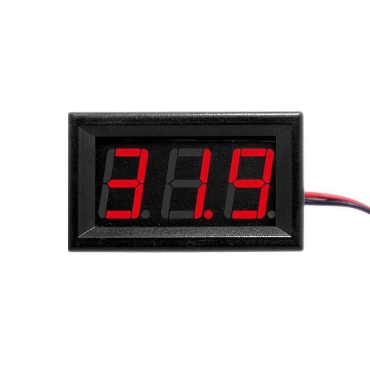10 PCS 0.56 inch 2 Welding Wires Digital Voltage Meter with Shell, Color Light Display, Measure Voltage: DC 4.5-30V (Red) - Eurekaonline