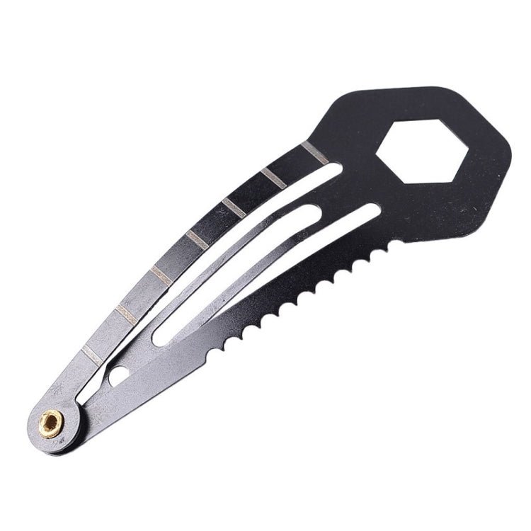 10 PCS 8 in 1 Multifunctional Hair Clip Outdoor Self-Defense First Aid Tool(Black) - Eurekaonline