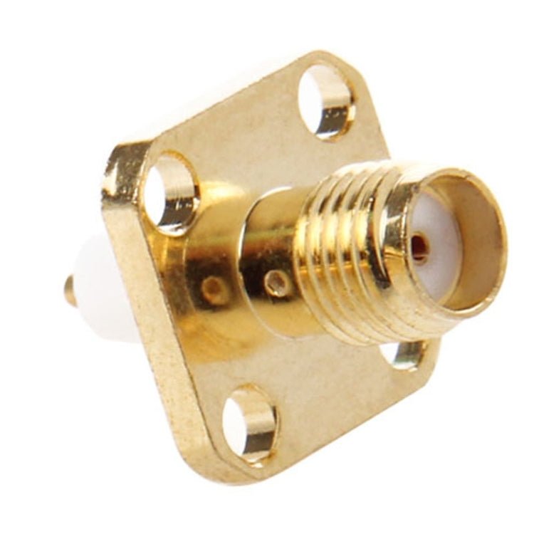 10 PCS Gold Plated SMA Female 4 Holes Chassis Panel Mount Extended Dielectric Solder Connector Adapter - Eurekaonline