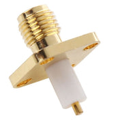10 PCS Gold Plated SMA Female 4 Holes Chassis Panel Mount Extended Dielectric Solder Connector Adapter - Eurekaonline