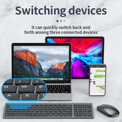 109 Three-mode Wireless Bluetooth Keyboard Mouse Set(Gun Black) - Eurekaonline