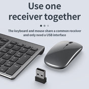 109 Three-mode Wireless Bluetooth Keyboard Mouse Set(Gun Black) - Eurekaonline
