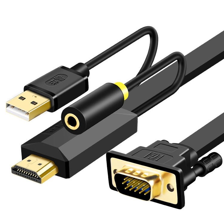 10m JH HV10 1080P HDMI to VGA Cable Projector TV Box Computer Notebook Industrial Display Adapter Cable - Eurekaonline