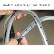 11m PE Spiral Pipes Wire Winding Organizer Tidy Tube, Nominal Diameter: 8mm(White) - Eurekaonline