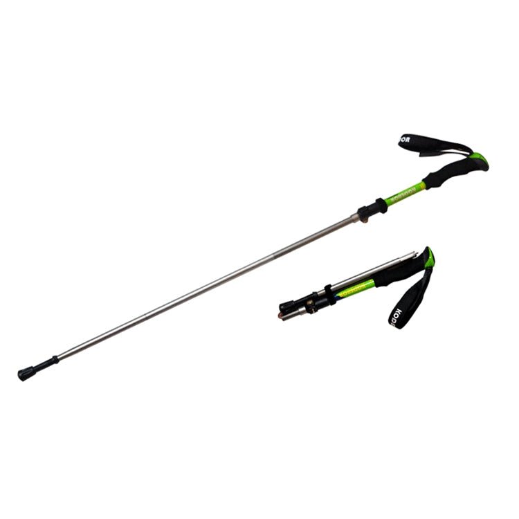 125cm Adjustable Portable Outdoor Aluminum Alloy Trekking Poles Stick(Green) - Eurekaonline
