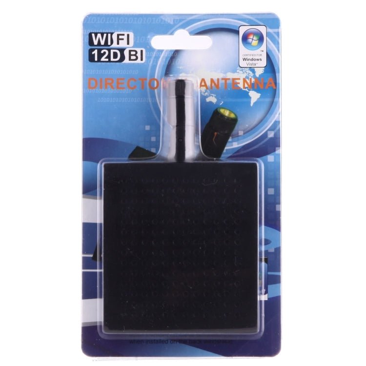 12dBi SMA Male Connector 2.4GHz Panel WiFi Antenna(Black) - Eurekaonline
