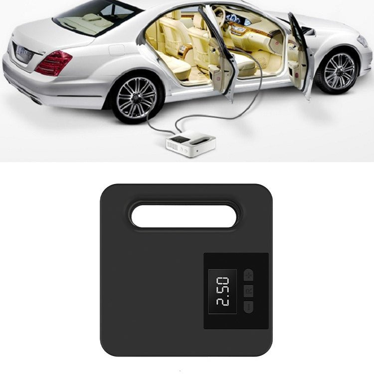 12V Car Air Pump Car Portable Tire Electric Pump, Style:Digital Version (Black) - Eurekaonline