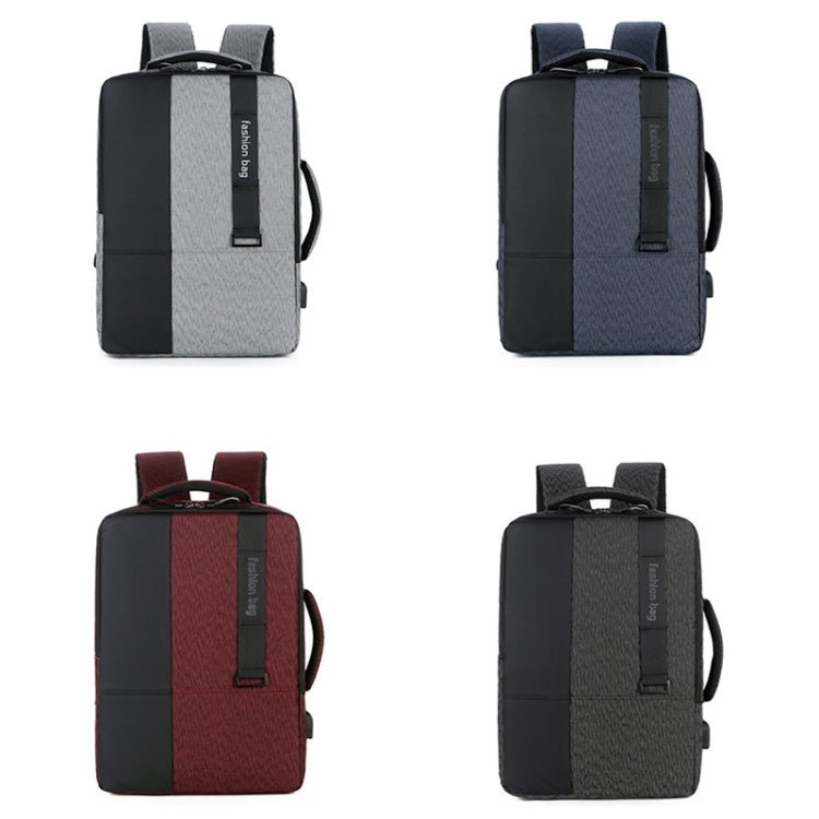 140 Large-capacity Business Commuter Laptop Backpack with USB Charging Interface(Black) - Eurekaonline