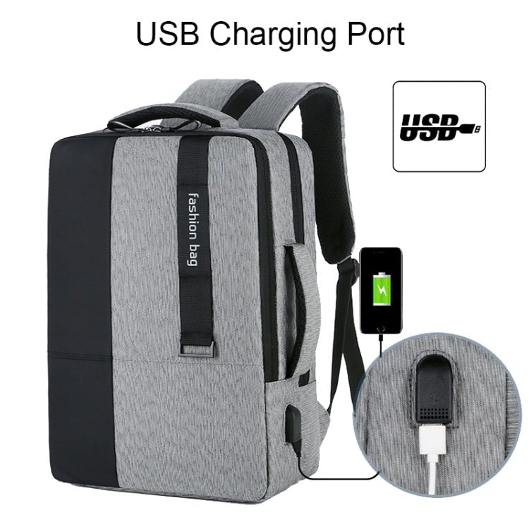 140 Large-capacity Business Commuter Laptop Backpack with USB Charging Interface(Blue) - Eurekaonline