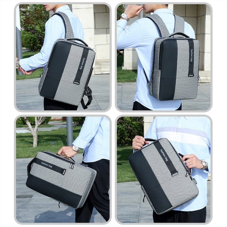 140 Large-capacity Business Commuter Laptop Backpack with USB Charging Interface(Blue) - Eurekaonline