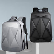 160 Large Capacity ABS Waterproof Laptop Backpack with USB Charging Port(Light Grey) - Eurekaonline