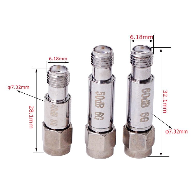1dBi SMA Attenuator DC-6GHz SMA Coaxial Fixed Connectors - Eurekaonline