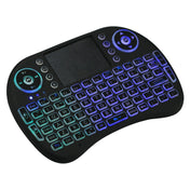 2.4GHz Mini i8 Wireless QWERTY Keyboard with Colorful Backlight & Touchpad & Multimedia Control for PC, Android TV BOX, X-BOX Player, Smartphones(Black) Eurekaonline