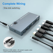 2 In 1 Out 4K 60Hz KVM HDMI Switch USB Swltch Splitter Box HUB(Silver Gray) - Eurekaonline