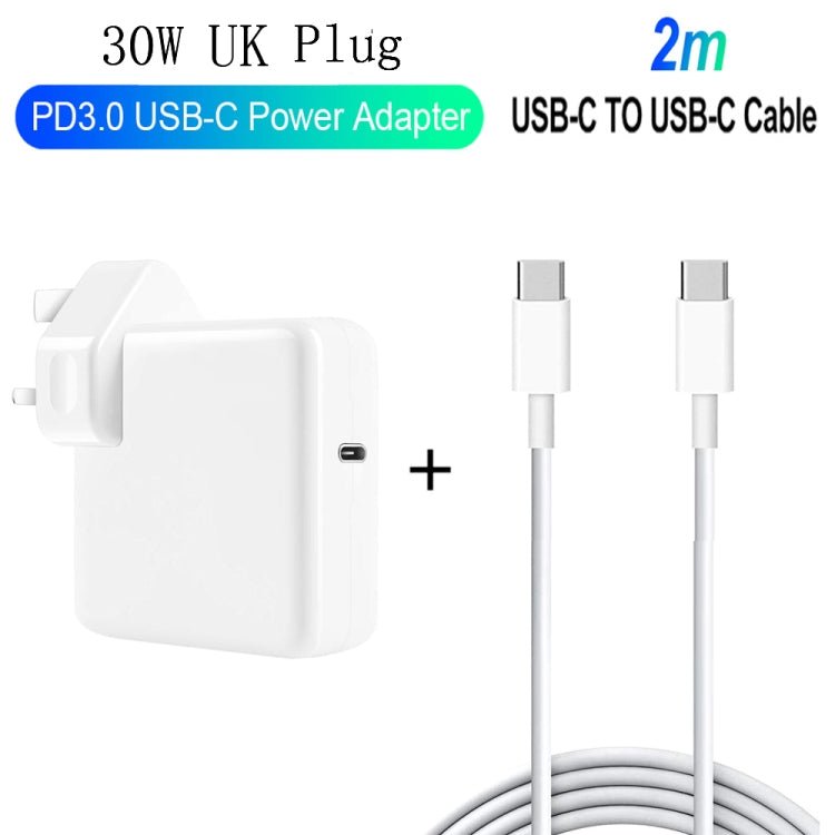  Type-C Fast Charge Data Cable Set, Cable Length: 2m, UK Plug - Eurekaonline
