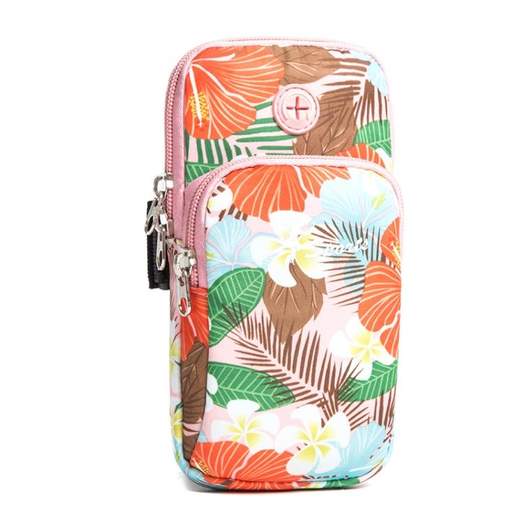 2 PCS B031 Running Mobile Phone Sports Arm Bag Outdoor Sports Fitness Mobile Phone Bag Wrist Bag(Pink Large) - Eurekaonline