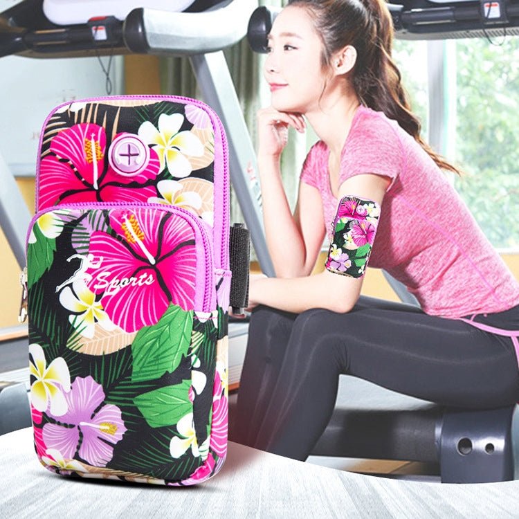2 PCS B031 Running Mobile Phone Sports Arm Bag Outdoor Sports Fitness Mobile Phone Bag Wrist Bag(Purple) - Eurekaonline