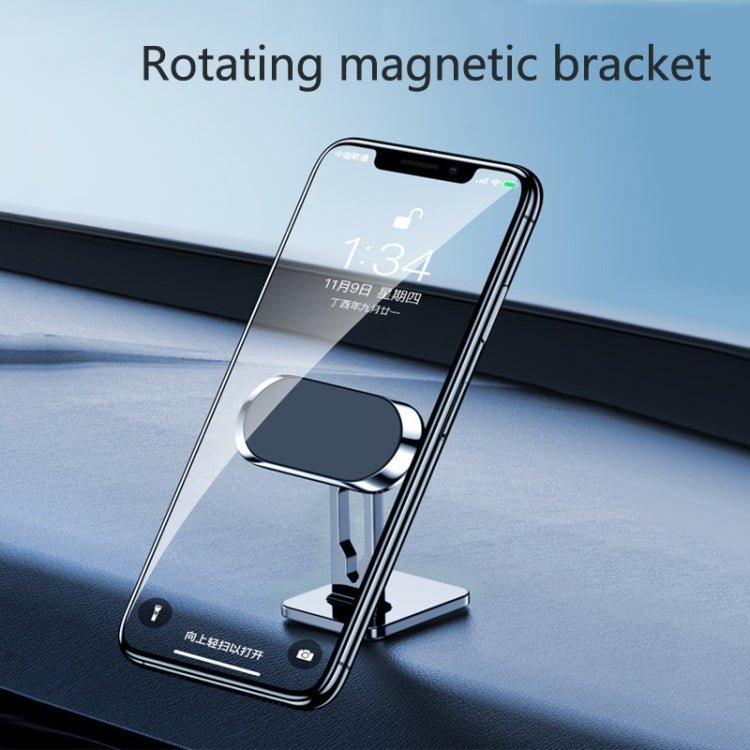 2 PCS Multifunctional Car Phone Holder Magnetic Suction Instrument Panel Navigation Suction Cup Holder, Colour: S17 Silver - Eurekaonline
