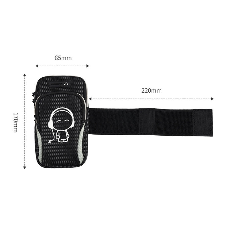 2 PCS Running Mobile Phone Arm Bag Sports Wrist Bag Universal For Mobile Phones Within 6 Inche, Colour: Green Doll - Eurekaonline