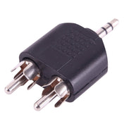 2 RCA Male to 3.5mm Male Jack Audio Y Adapter(Black) - Eurekaonline