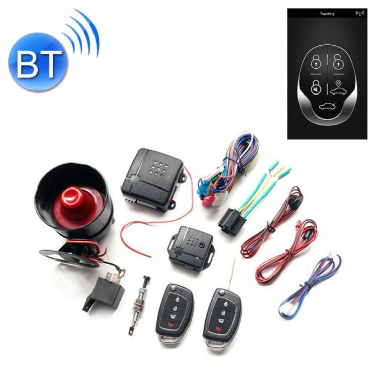 2 Set Car Alarm One-Way Alarm Mobile Phone APP Bluetooth Control Vehicle - Eurekaonline