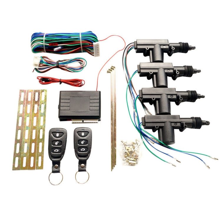 2 Set Car Remote Control Central Lock Keyless Entry System With Motor, External Speaker, Double Flashing Prompt - Eurekaonline