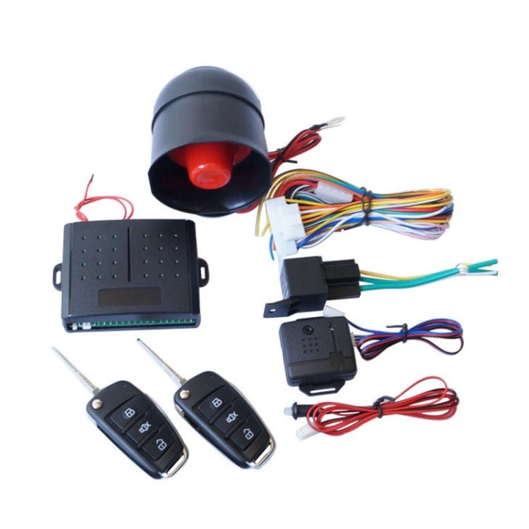 2 Set Universal Sound And Light Car Alarm 12V Vehicle Alarm System Bullet Key Remote Control - Eurekaonline