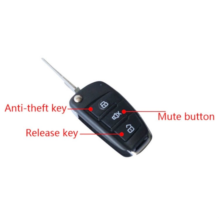 2 Set Universal Sound And Light Car Alarm 12V Vehicle Alarm System Bullet Key Remote Control - Eurekaonline