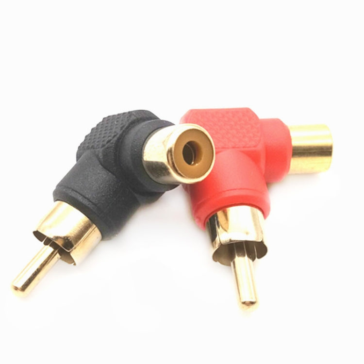 20 PCS / 10 Pairs L-shaped Lotus RCA Right Angle Elbow RCA Male to Female Audio Adapter(Color Random Delivery) Eurekaonline