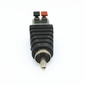 20 PCS RCA Lotus Audio Connector Press Type RCA Male Head Solder-free AV Lotus Head Button(Black) - Eurekaonline