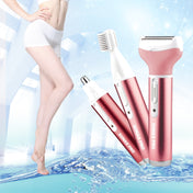 220V 3 In 1  Water Proof Rechargeable Vibrissa Eyebrows Trimmer Body Hair Denuding Machine Set, EU Plug(Pink) Eurekaonline