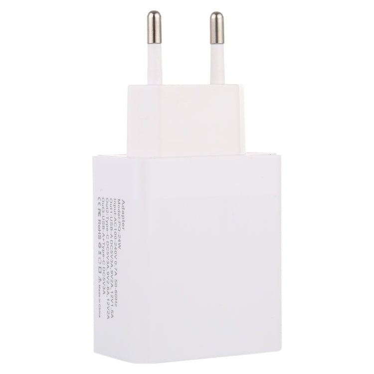 24W PD + QC3.0 Fast Charger Power Adapter Plug Adapter EU Plug Eurekaonline
