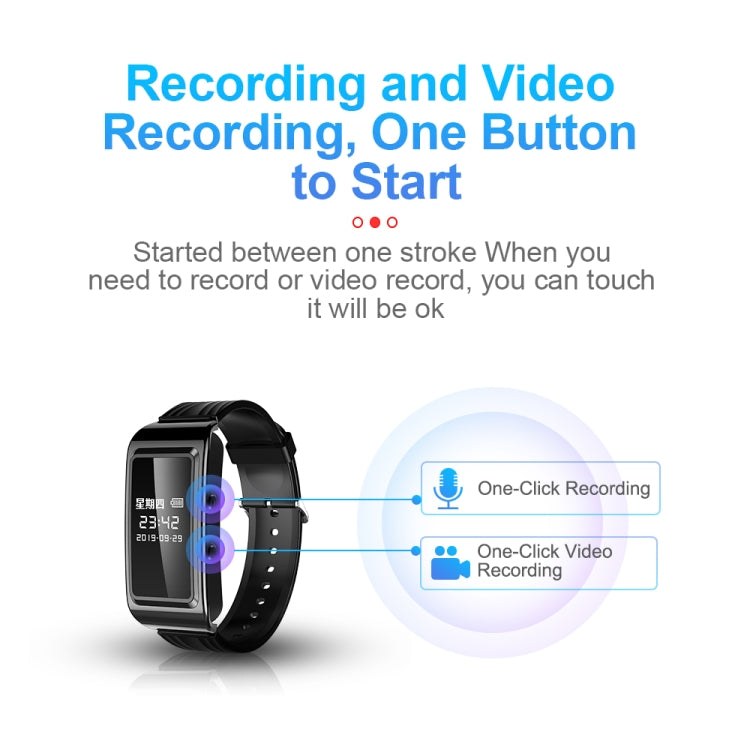 256GB D6 HD Noise Reduction Smart Watch Voice Recorder(Black) Eurekaonline