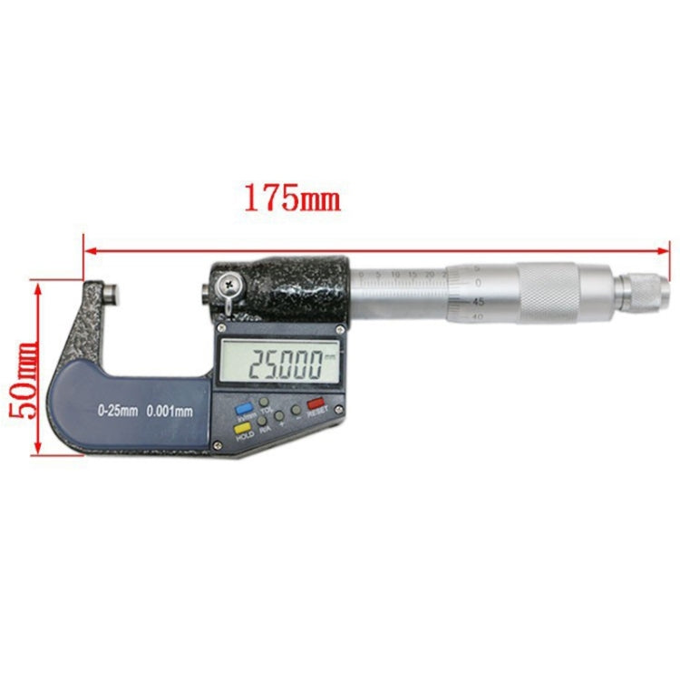 25mm (1 inch) Electronic Digital Micrometer (resolution 0.001mm) Eurekaonline