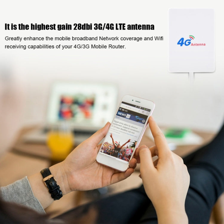 28dBi 4G Antenna with SMA Male Connector for 4G LTE FDD/TDD Router Eurekaonline
