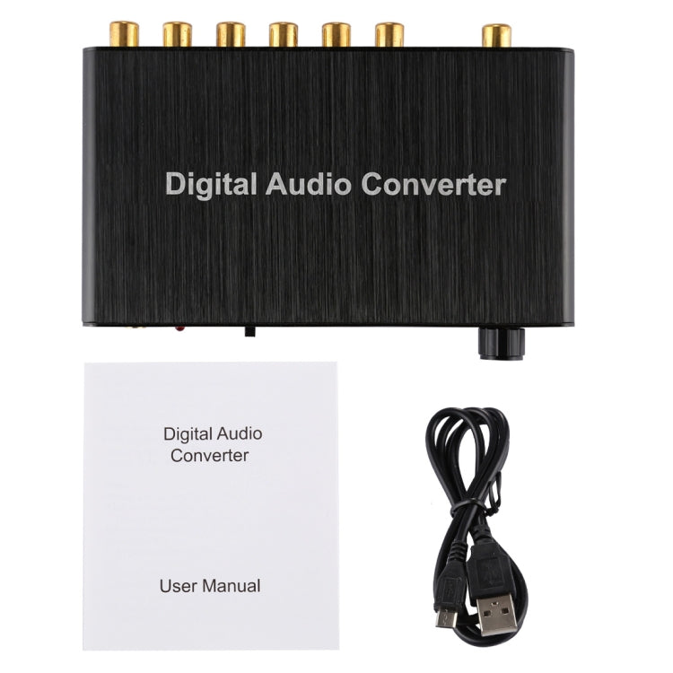 2CH Digital Audio Decoder Converter with Optical Toslink SPDIF Coaxial for Home Theater / PS4 / PS3 / XBOX360, Support Volume Control, AC-3, DTS Eurekaonline
