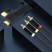 2m JingHua HDMI-3RCA HDMI To 3RCA Conversion Cable Set-Top TV Projector AV Lotus Converter Cable Eurekaonline