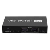2x4 USB Switch 2 Port PCs Sharing 4 Devices for Printer Keyboard Mouse Monitor Eurekaonline