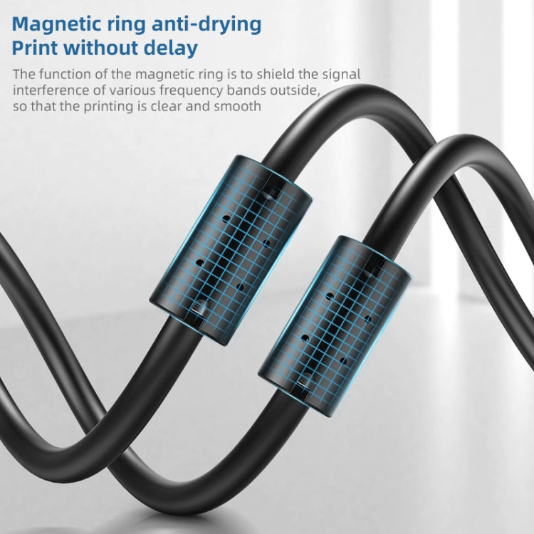 3 PCS Jasoz USB Printing Data Cable Oxygen-Free Copper Core, Cable Length: 5m Eurekaonline