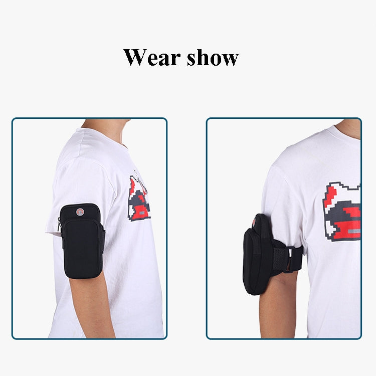 3 PCS Running Mobile Phone Arm Bag Men And Women Fitness Outdoor Hand Bag Wrist Bag  for Mobile Phones Within 6.5 inch( Blue) Eurekaonline