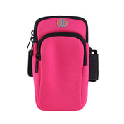 3 PCS Running Mobile Phone Arm Bag Men And Women Fitness Outdoor Hand Bag Wrist Bag  for Mobile Phones Within 6.5 inch(Rose Red) Eurekaonline