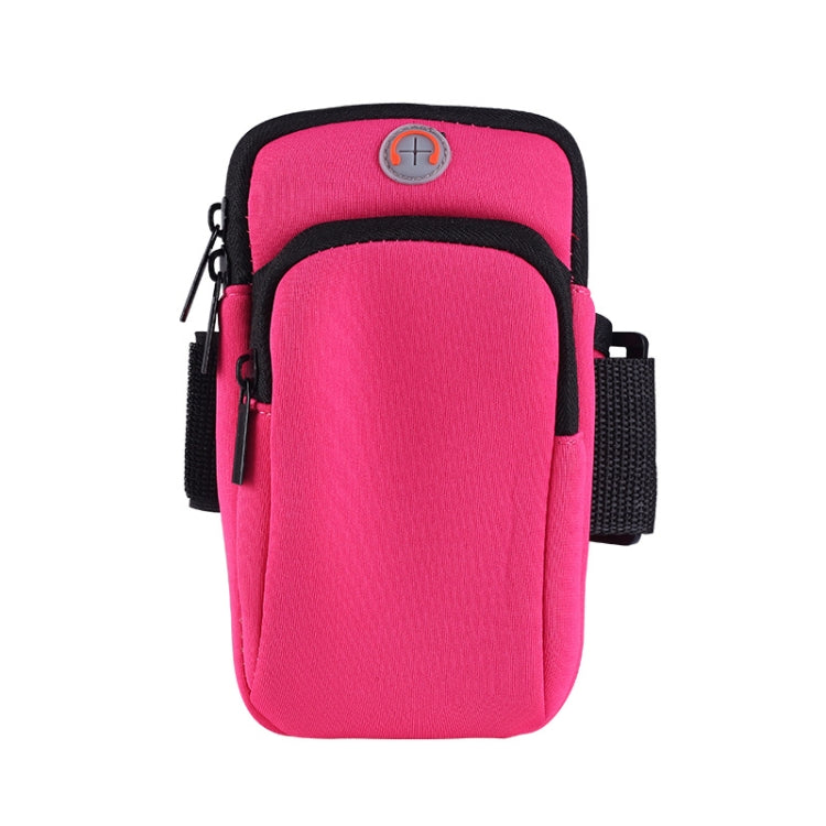 3 PCS Running Mobile Phone Arm Bag Men And Women Fitness Outdoor Hand Bag Wrist Bag  for Mobile Phones Within 6.5 inch(Rose Red) Eurekaonline