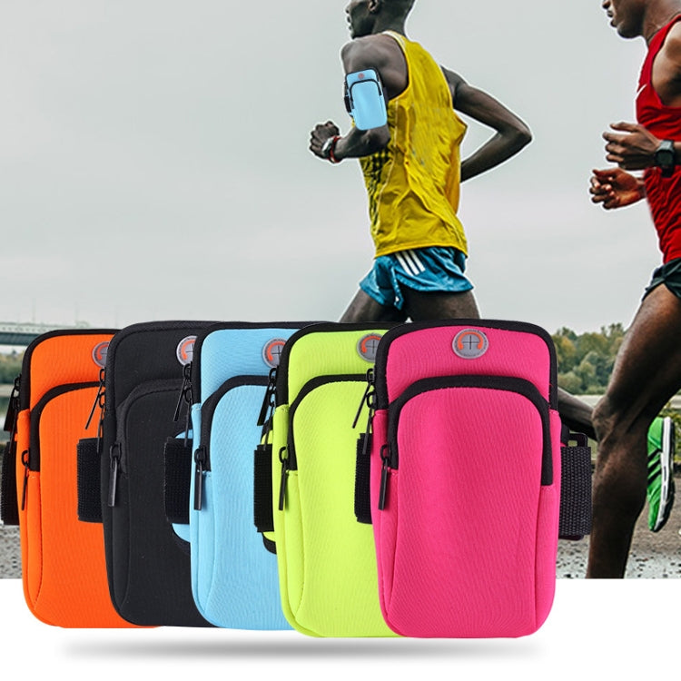 3 PCS Running Mobile Phone Arm Bag Men And Women Fitness Outdoor Hand Bag Wrist Bag  for Mobile Phones Within 6.5 inch(Rose Red) Eurekaonline