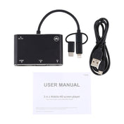3 in 1 8 Pin + Micro USB + Type-C to AV + HDMI + VGA 15 Pin HD Screen Player Adapter Converter with Audio Eurekaonline