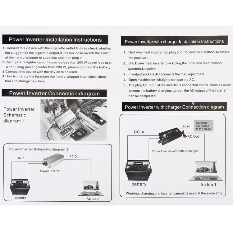 3000W DC 24V to AC 220V Car Multi-functional Sine Wave Power Inverter, Random Color Delivery Eurekaonline
