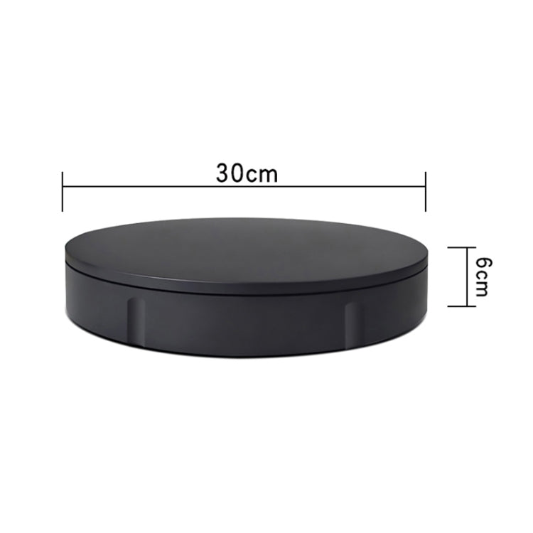 30cm Charging Rotating Display Stand Video Shooting Turntable, Load: 100kg, Power Plug:UK Plug(Black) Eurekaonline