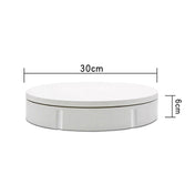 30cm Charging Rotating Display Stand Video Shooting Turntable, Load: 100kg, Power Plug:UK Plug(White) Eurekaonline