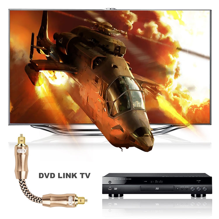 30m EMK OD6.0mm Gold-plated TV Digital Audio Optical Fiber Connecting Cable Eurekaonline